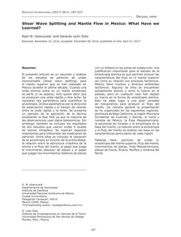 Shear Wave Splitting and Mantle Flow in Mexico: What Have We Learned?