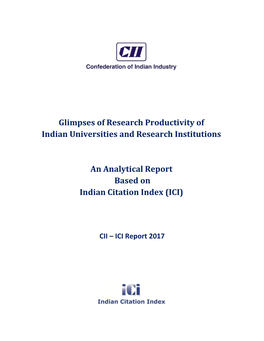 A Report Based on Indian Citation Index 2017