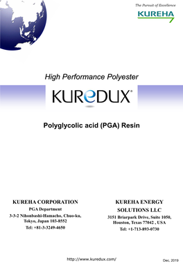 Polyglycolic Acid (PGA) Resin