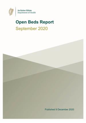Open Beds Report September 2020