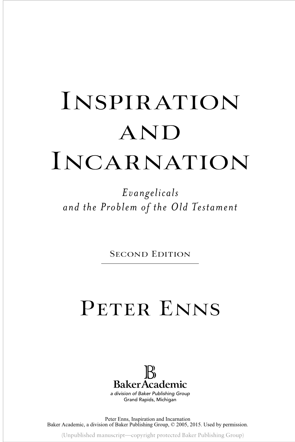 Inspiration and Incarnation