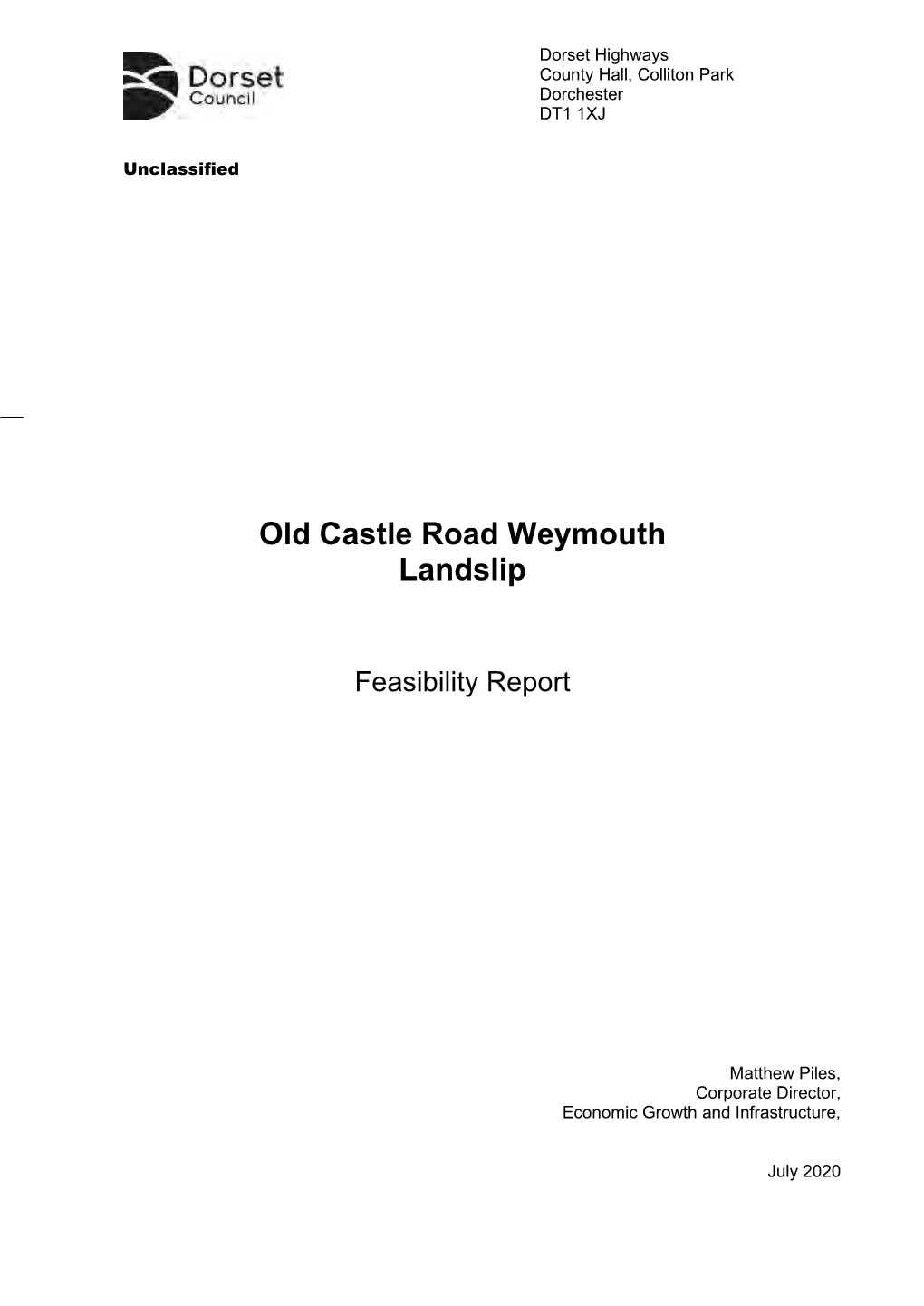 Old Castle Road Weymouth Landslip