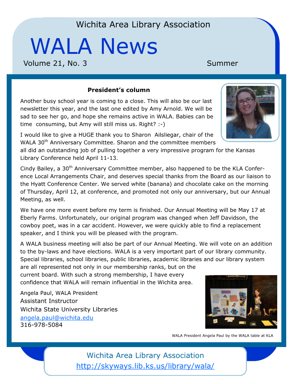WALA News Volume 21, No