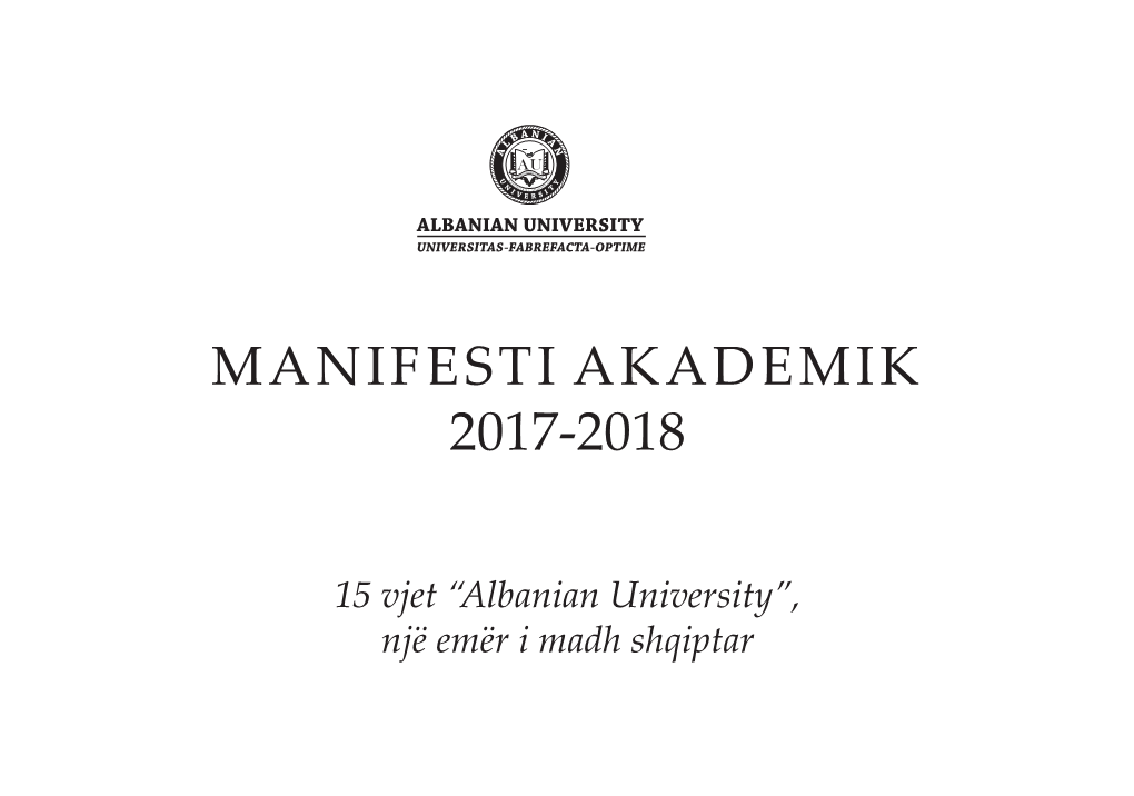 Manifesti Akademik 2017-2018