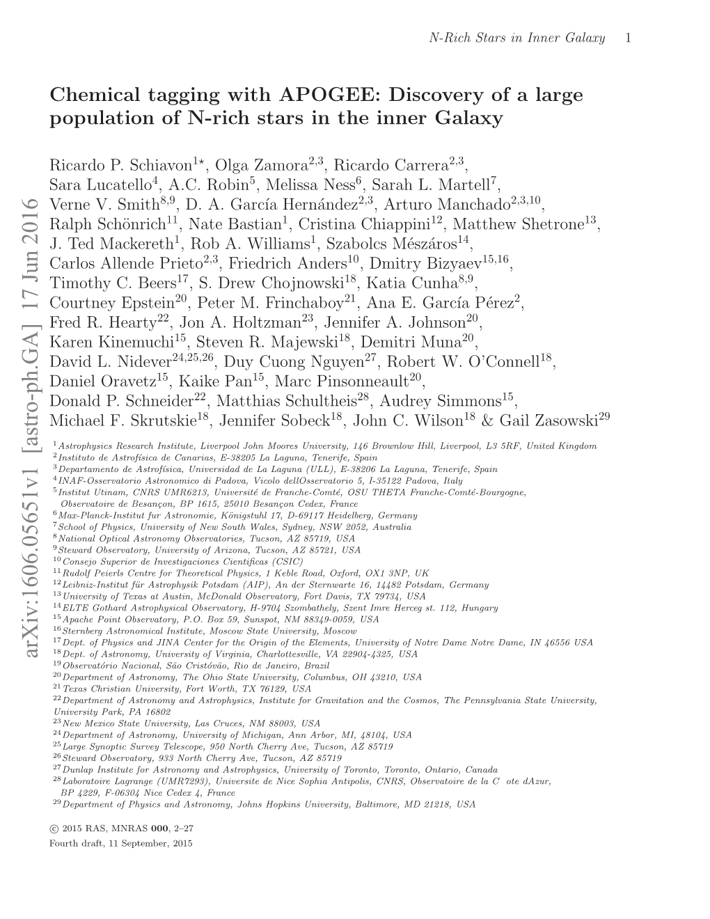 Chemical Tagging with APOGEE: Discovery of a Large Population of N