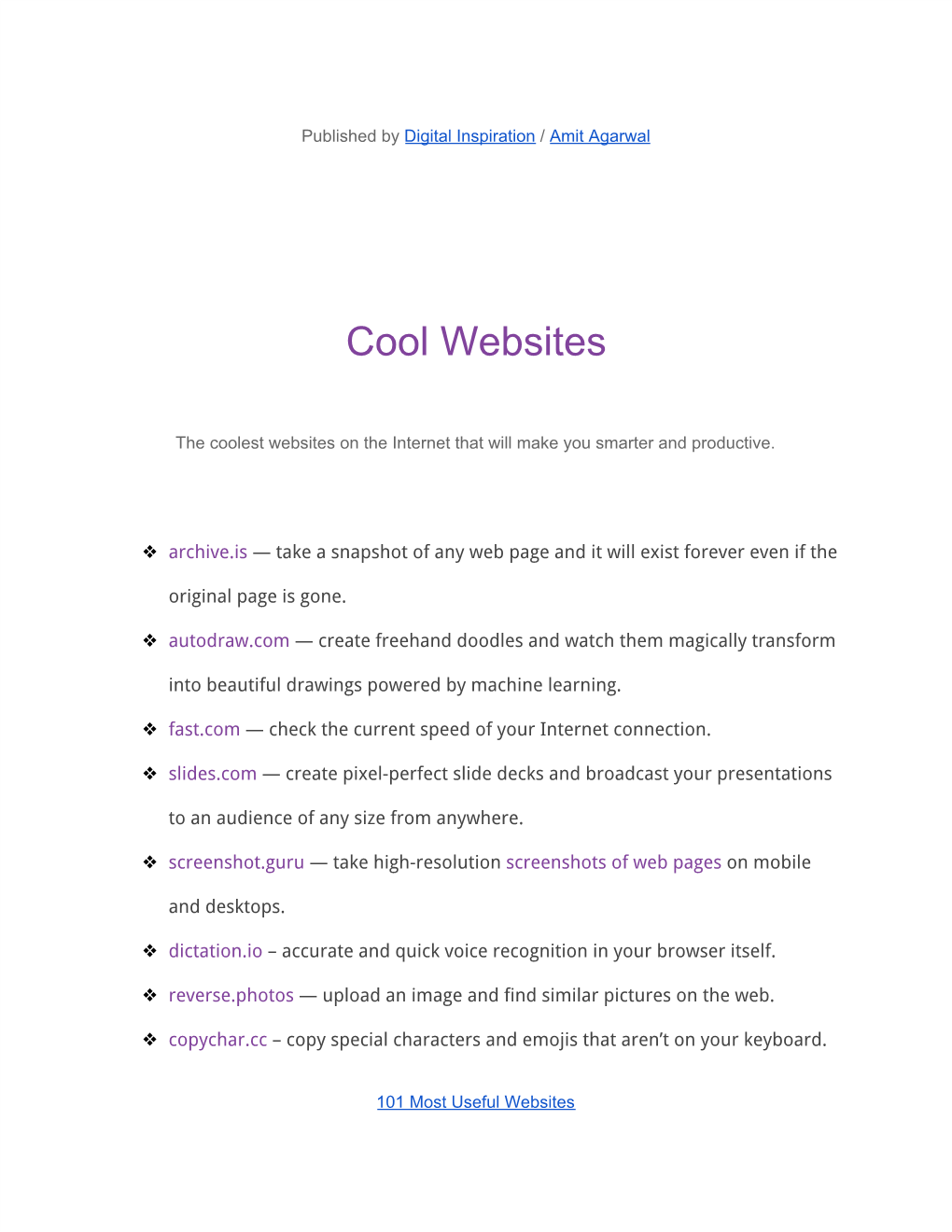 Cool Websites