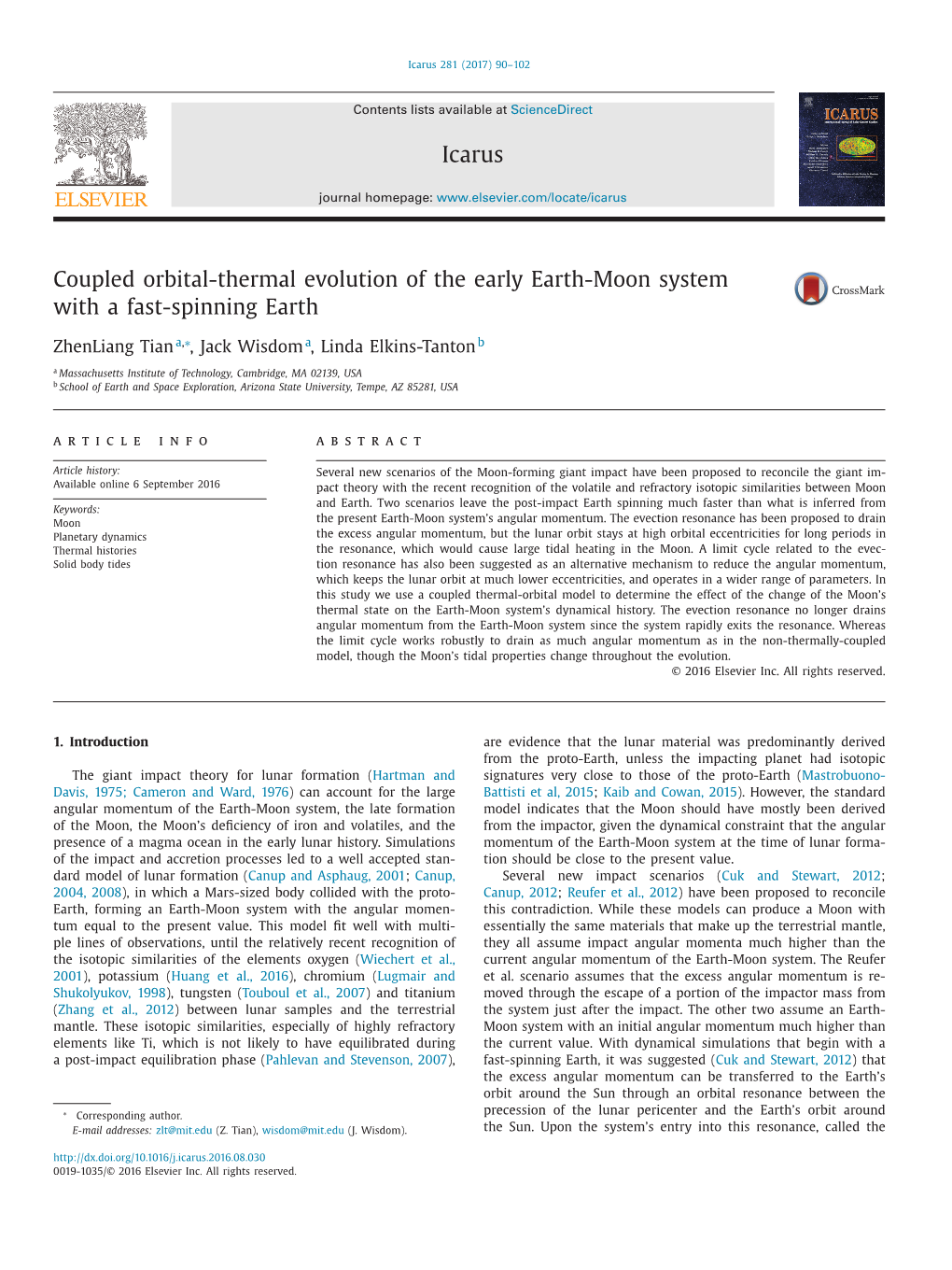 Coupled Orbital-Thermal Evolution of the Early Earth-Moon System with a Fast-Spinning Earth