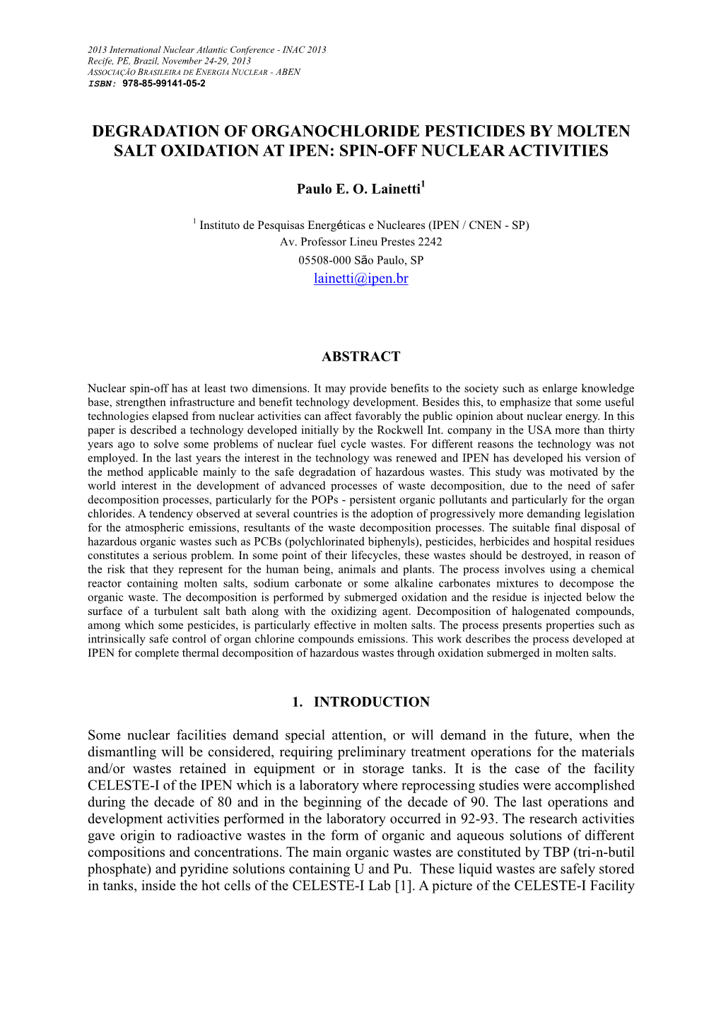 Reviewed Degradation of Organochloride Pesticides