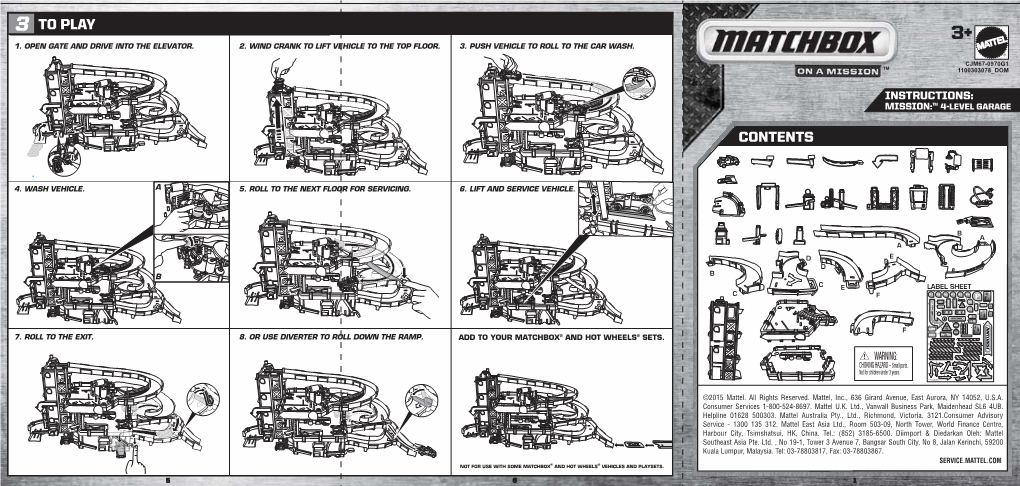 CJM67 : Matchbox® 4-Level Garage Play