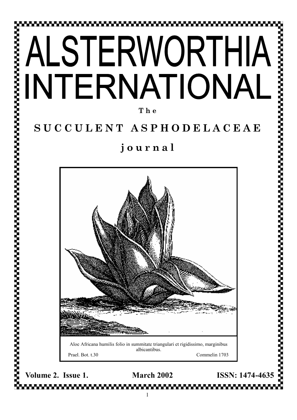 SUCCULENT ASPHODELACEAE Journal