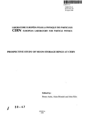 Prospective Study of Muon Storage Rings at Cern