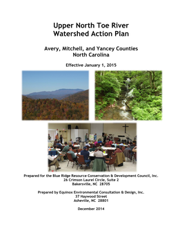 Upper North Toe River Watershed Action Plan