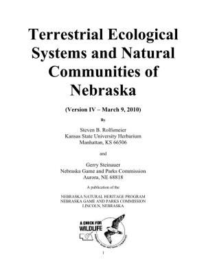 Terrestrial Ecological Systems and Natural Communities of Nebraska