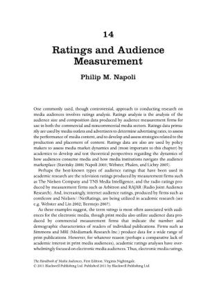 Ratings and Audience Measurement