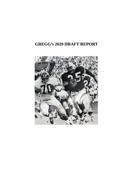 GREGG's 2020 DRAFT REPORT