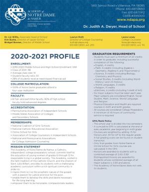2020-2021 Profile