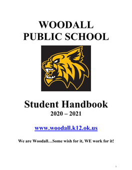 WOODALL PUBLIC SCHOOL Student Handbook