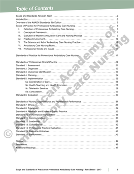 Standards of Practice for Professional Ambulatory Care Nursing