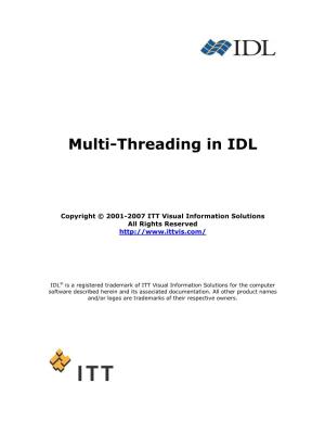 Multi-Threading in IDL