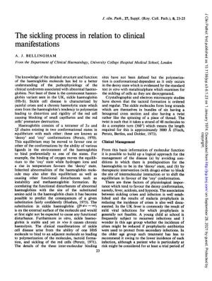 The Sickling Process in Relation to Clinical Manifestations