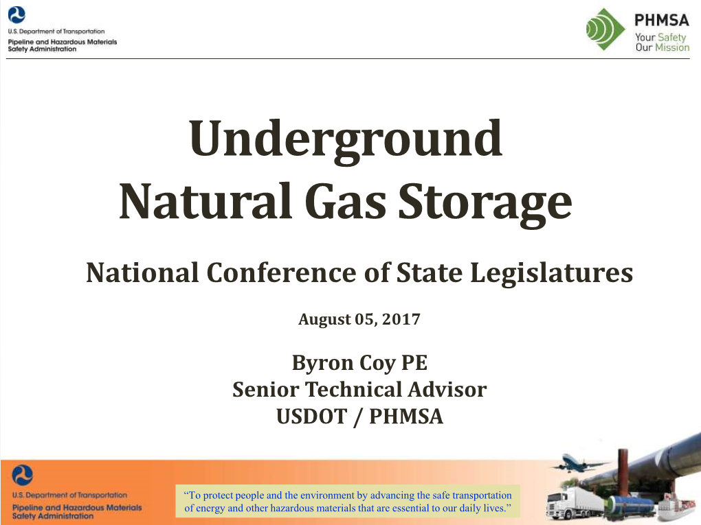 Underground Natural Gas Storage