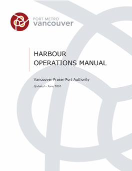 Harbour Operations Manual