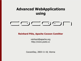 Advanced Webapplications Using