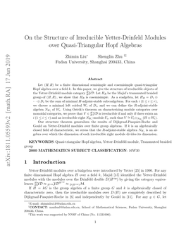 On the Structure of Irreducible Yetter-Drinfeld Modules Over Quasi