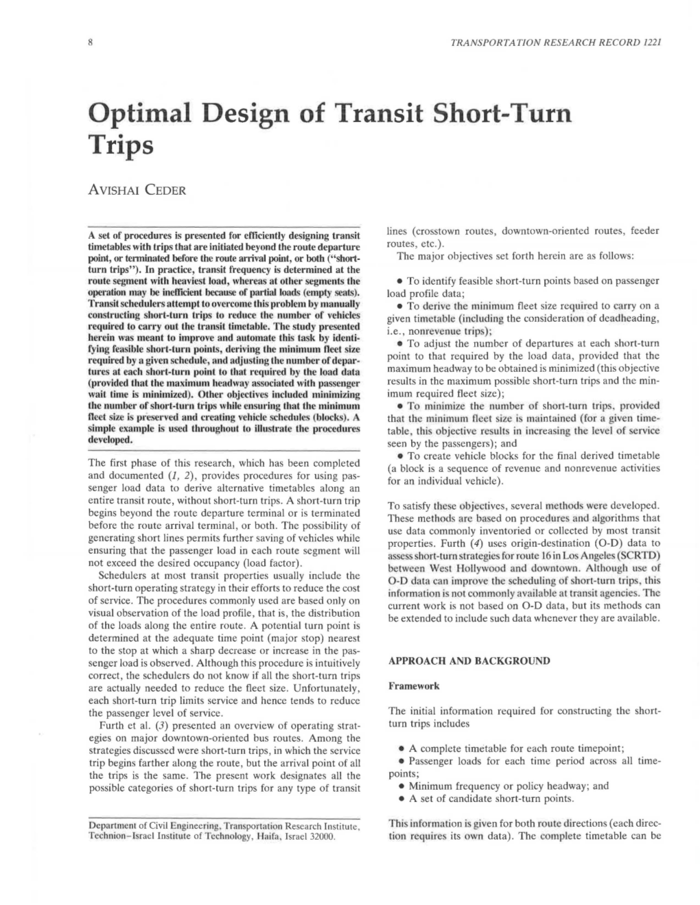 Optimal Design of Transit Short-Turn Trips