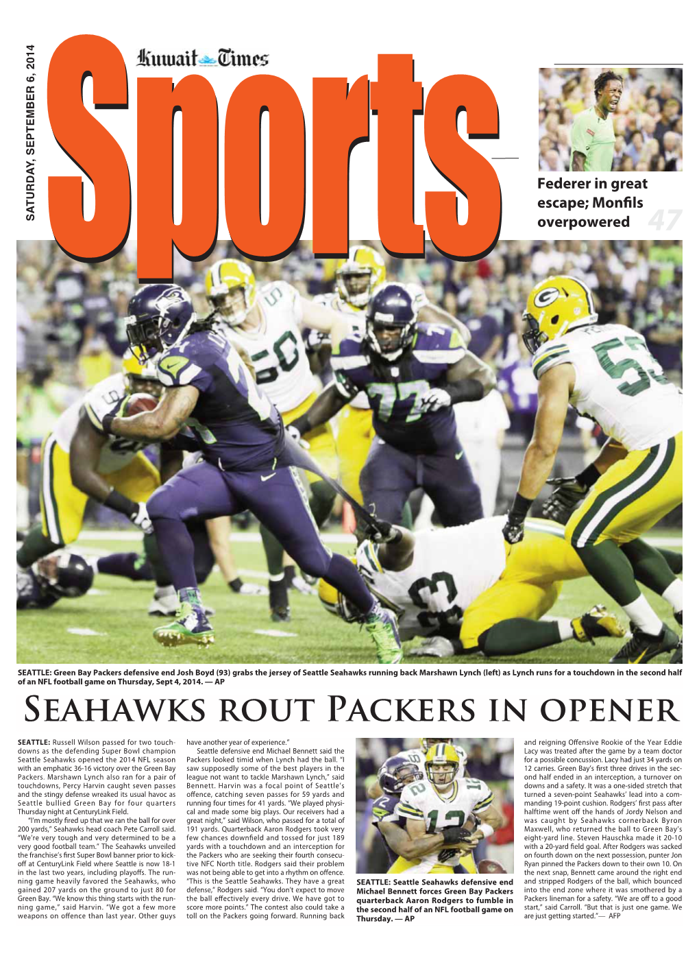 Seahawks Rout Packers in Opener