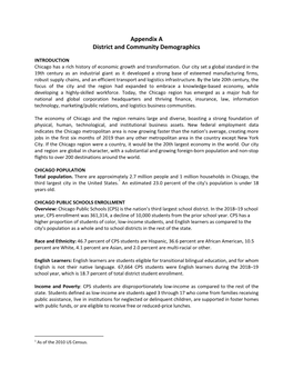 Appendix a District and Community Demographics