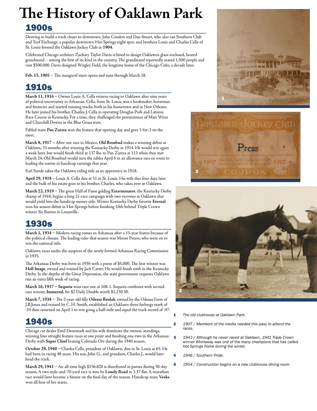 The History of Oaklawn Park