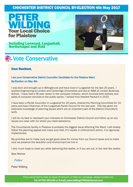 PETER WILDING Your Local Choice for Plaistow