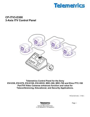 CP-ITV3-D300 3-Axis ITV Control Panel