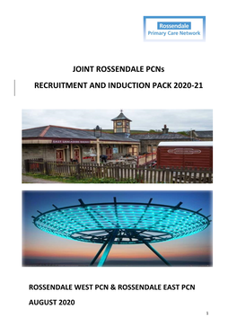 JOINT ROSSENDALE Pcns RECRUITMENT and INDUCTION PACK 2020-21