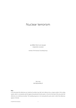 Nuclear Terrorism