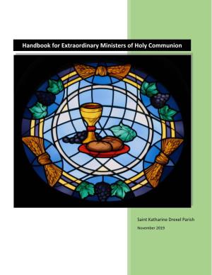 Handbook for Extraordinary Ministers of Holy Communion
