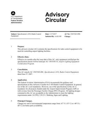 Advisory Circular (AC) 150/5345-49D, Specification L-854, Radio