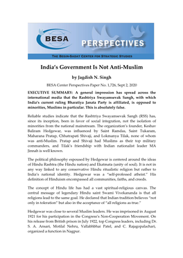 India's Government Is Not Anti-Muslim