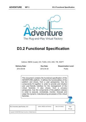 D3.2 Functional Specification