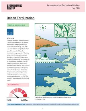 Ocean Fertilization