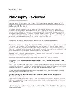 Philosophy Reviewed