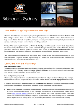 Your Brisbane - Sydney Motorhome Road Trip!
