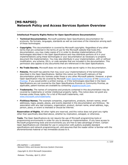 [MS-NAPSO]: Network Policy and Access Services System Overview