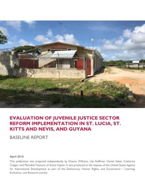 Evaluation of Juvenile Justice Sector Reform Implementation in St. Lucia, St