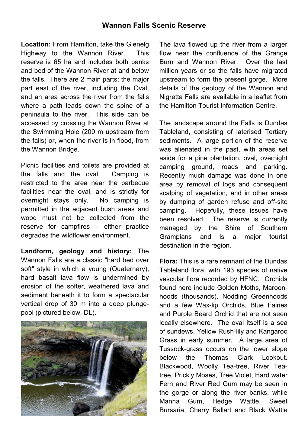 Wannon Falls Scenic Reserve