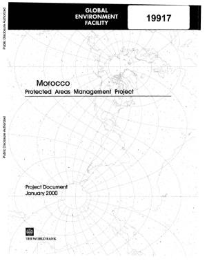 Morocco Protected Areas -Management Project Public Disclosure Authorized Public Disclosure Authorized