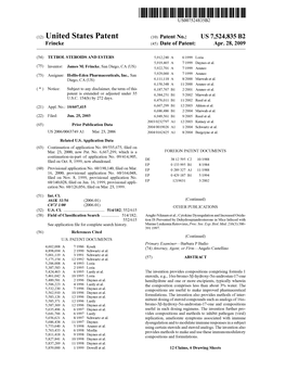 (12) United States Patent (10) Patent No.: US 7,524,835 B2 Frincke (45) Date of Patent: Apr