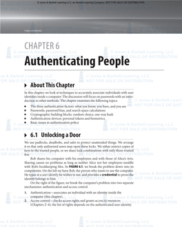 Authenticating People