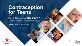 Contraception for Teens